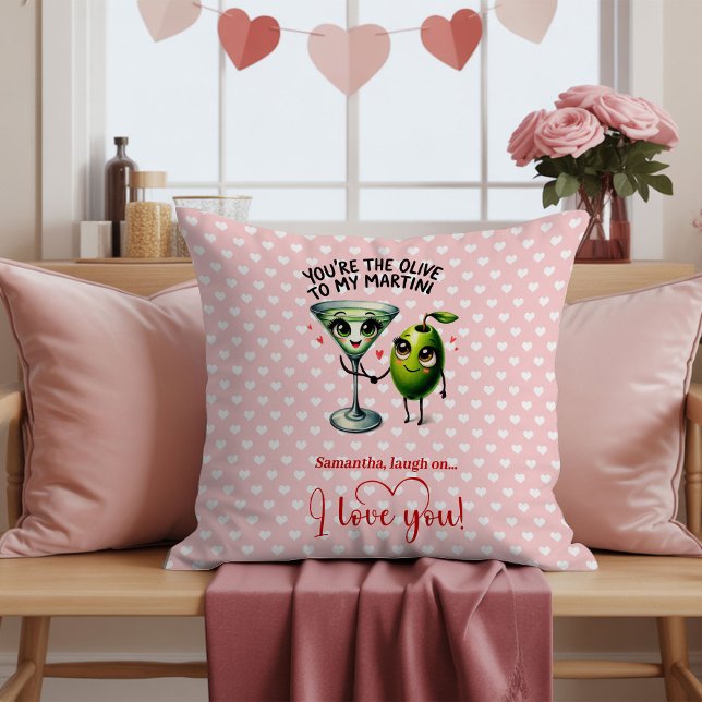 Almofada Personalized Funny Fruits Pun Valentine Gifts (Personalized Funny Fruits Pun Valentine Throw Pillow

)