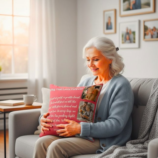 Almofada Personalized Grandma Gift - Hug That Lasts Forever (Criador carregado)