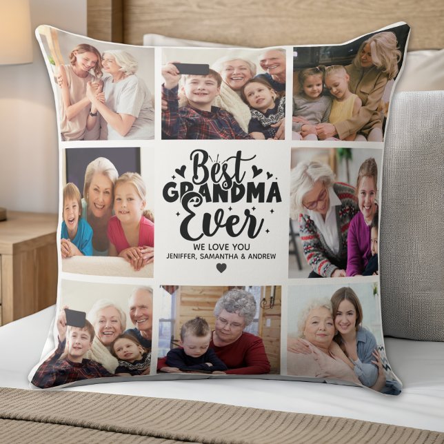 Almofada Personalized Grandma Photo | Best Grandma Ever (Criador carregado)