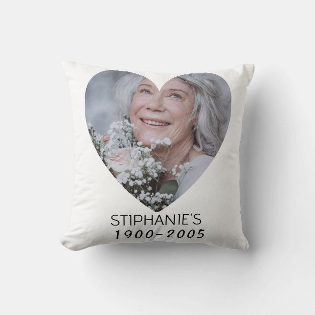Almofada Personalized Grandma Pillow – Photo, Name & Year  (Frente)