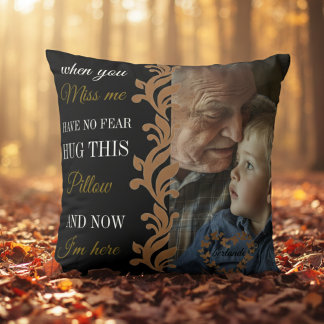 Almofada Personalized Grandpa Memorial Photo Pillow