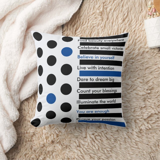 Almofada Personalized Inspirational Stripes and Polka Dots (Cobertor)