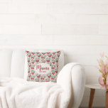 Almofada Personalized Mama Cherry Throw Pillow<br><div class="desc">Celebrate motherhood with this charming personalized “Mama” cherry throw pillow, designed in a vintage-inspired linocut style. Featuring delicate cherry blossoms and bold fruit motifs, this piece blends timeless botanical beauty with heartfelt sentiment. Customize with your name and special year (Est. date) to create a meaningful keepsake—perfect for new moms, baby...</div>