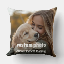 Almofada "Personalized Memorial Pillow Girl Hugging Dog"