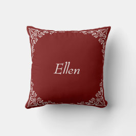 Almofada Personalized Modern Elegant Typography Name 