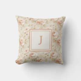 Almofada Personalized Monogram – Elegant Modern Floral 