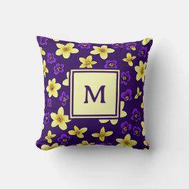 Almofada Personalized Monogram – Elegant Modern Floral 