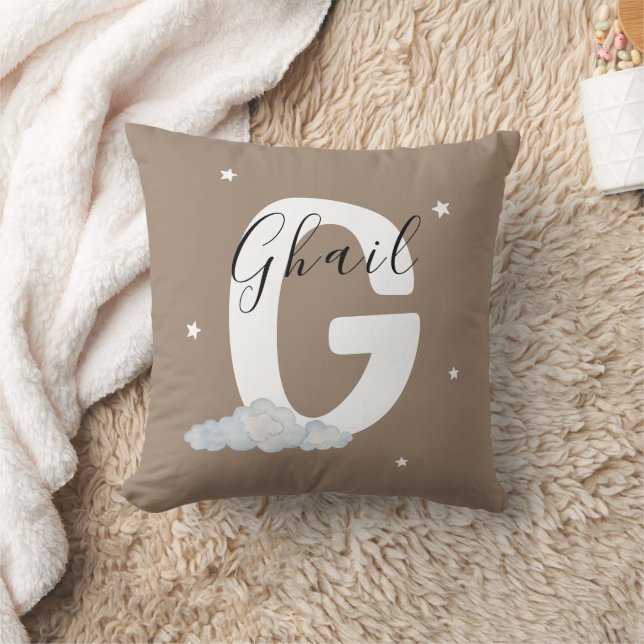 Almofada Personalized Monogram G Initial Decorative Throw (Cobertor)