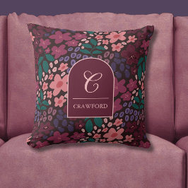 Almofada Personalized Monogram Moody Floral