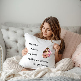 Almofada Personalized Mother's Day Mom's Hug Throw Pillow
