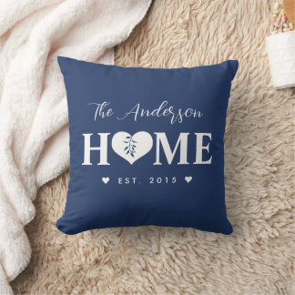 Almofada Personalized Name Greyish Blue HOME