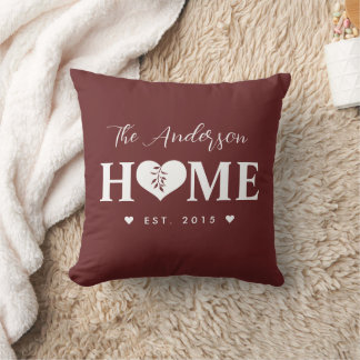 Almofada Personalized Name Greyish Red HOME