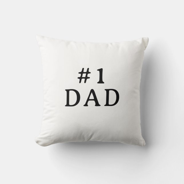 Almofada Personalized Number One Dad Throw Pillow (Frente)