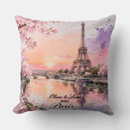 Almofada Personalized Paris Couple’s Keepsake