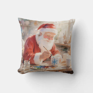 Almofada Personalized Pottery Painting Santa Claus