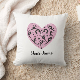 Almofada Personalized Rhythmic Gymnastics Pillow Pink Heart