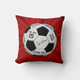 Almofada Personalized Soccer Ball Birthday | Age Name Text