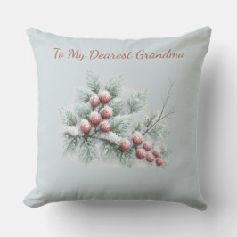 Almofada Personalized To My Dearest Grandma Frosted Winter