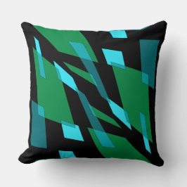 Almofada Perspectiva de Abstração de Mazipoodles Verde Pret