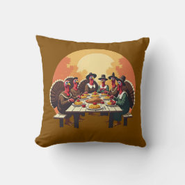 Almofada Perus Comendo Janto de Ação de Graças