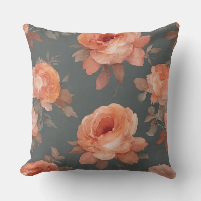 Almofada Pêssego e Cinza (Frente)