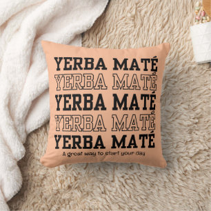 Almofada Pêssego Motivacional YERBE MATE Simples