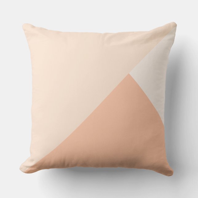Almofada Pêssego profundo, branco rosa e branco antigo (Frente)