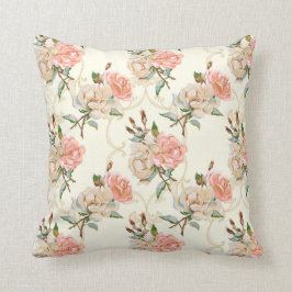Almofada Pêssegos e Travesseiro decorativo de Creme