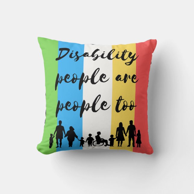 Almofada pessoas de incapacidade também são pessoas (Frente)