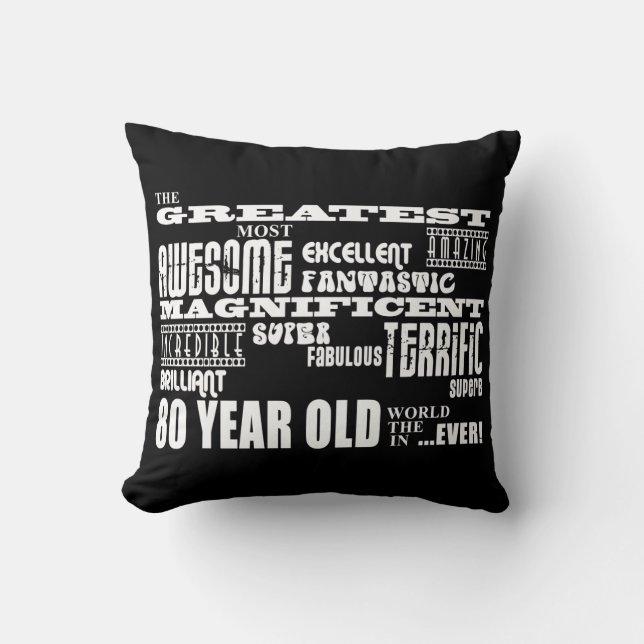 Almofada pessoas de oitenta anos da festa de aniversário do (Frente)