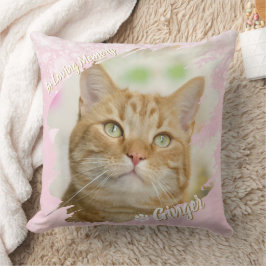 Almofada Pet Brush Stroke Custom Photo Memorial Keepsake