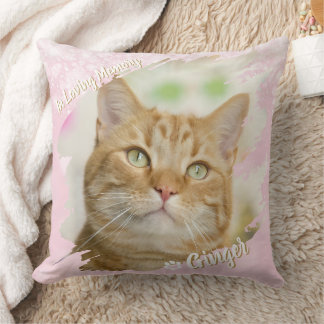 Almofada Pet Brush Stroke Custom Photo Memorial Keepsake