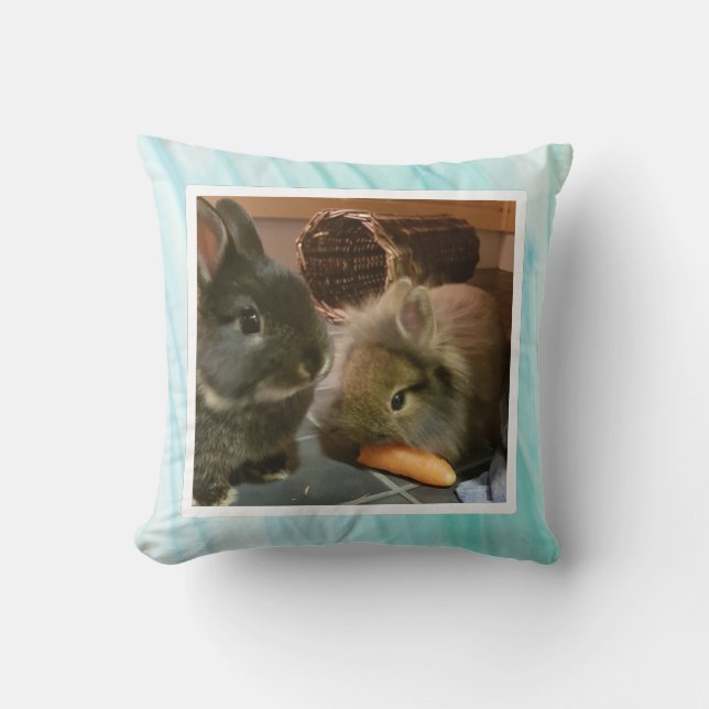 Almofada Pet bunny photo -light green (Frente)