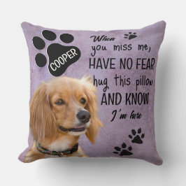 Almofada Pet memoriał dog foto e poema
