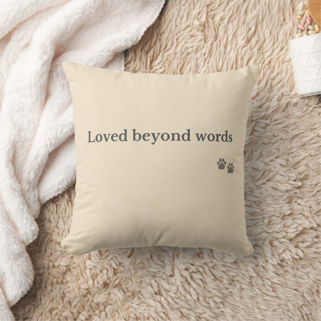 Almofada Pet Memorial Pillow – Loved Beyond Words (Cobertor)