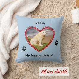 Almofada Pet paw imprime o memorial do seu travesseiro foto