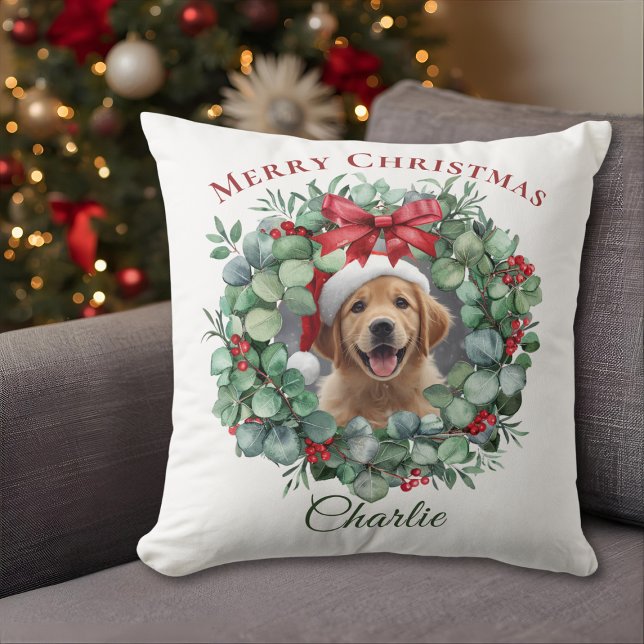Almofada Pet Photo Christmas – Personalized Holiday Gift (Criador carregado)