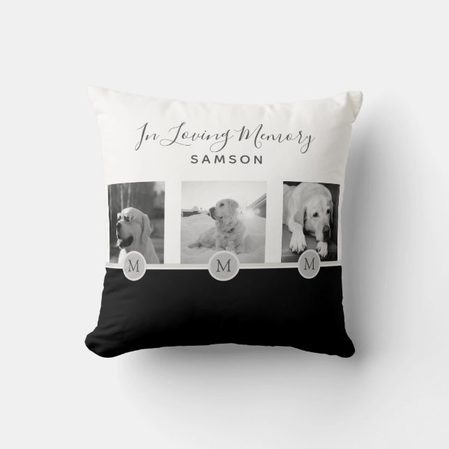 Almofada Pet Photo Collage Memorial - In Loving Memory (Frente)
