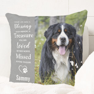 Almofada Pet Photo Memorial Lembrance Gift Pet Loss