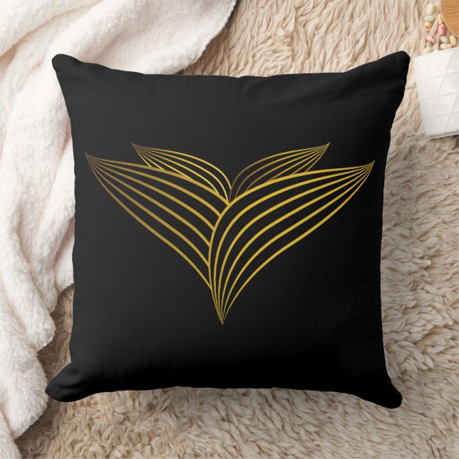 Almofada pétala da flor da linha ouro (Cobertor)