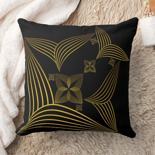 Almofada pétala da flor da linha ouro (Cobertor)