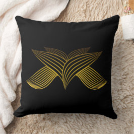 Almofada pétala da flor da linha ouro