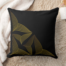 Almofada pétala da flor da linha ouro