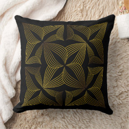 Almofada pétala da flor da linha ouro