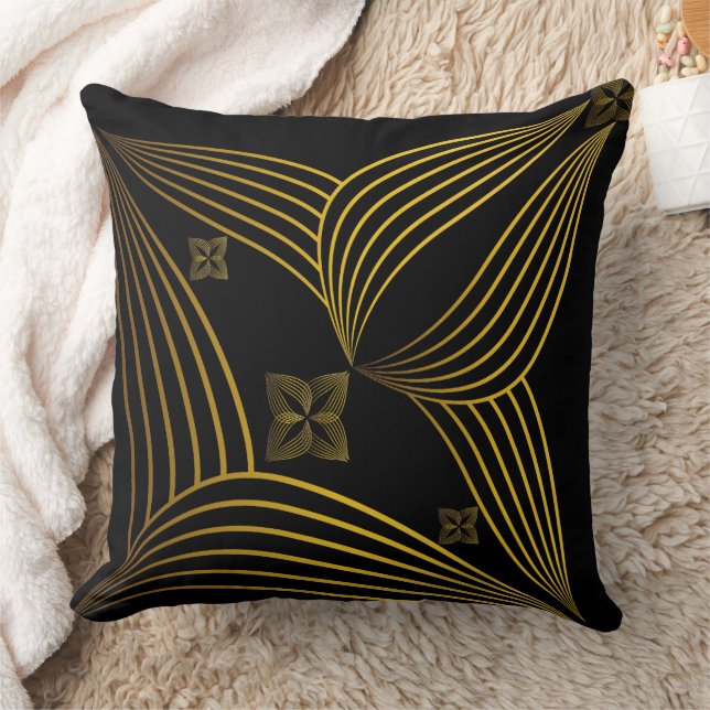 Almofada pétala da flor da linha ouro (Cobertor)