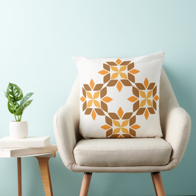 Almofada pétala de flor castanha (Cadeira)