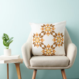 Almofada pétala de flor castanha