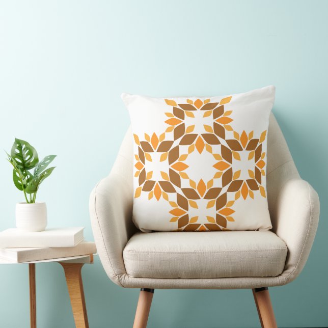 Almofada pétala de flor castanha (Cadeira)