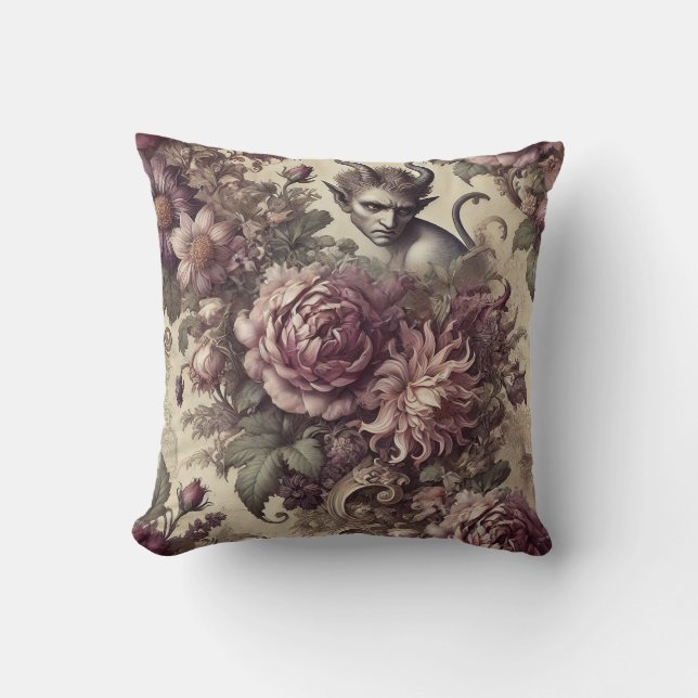 Almofada Pétalas de ameixa Despertadas - Design de Floral G (Frente)