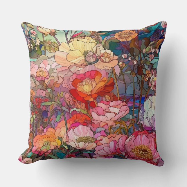 Almofada Pétalas De Vidro Botânico (Frente)